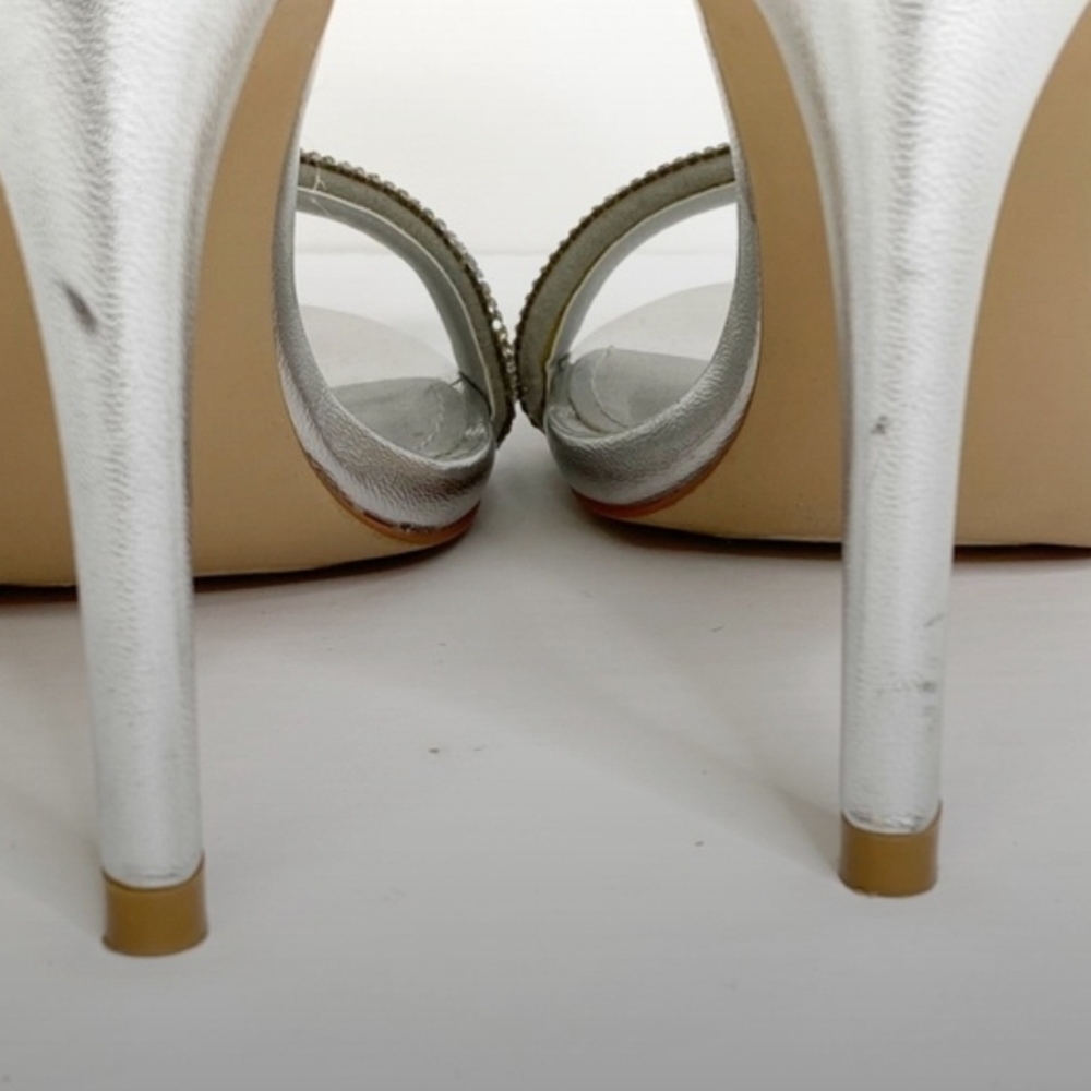 Striking Silver Faylinn Heels By Steve Madden, Fe… - image 5